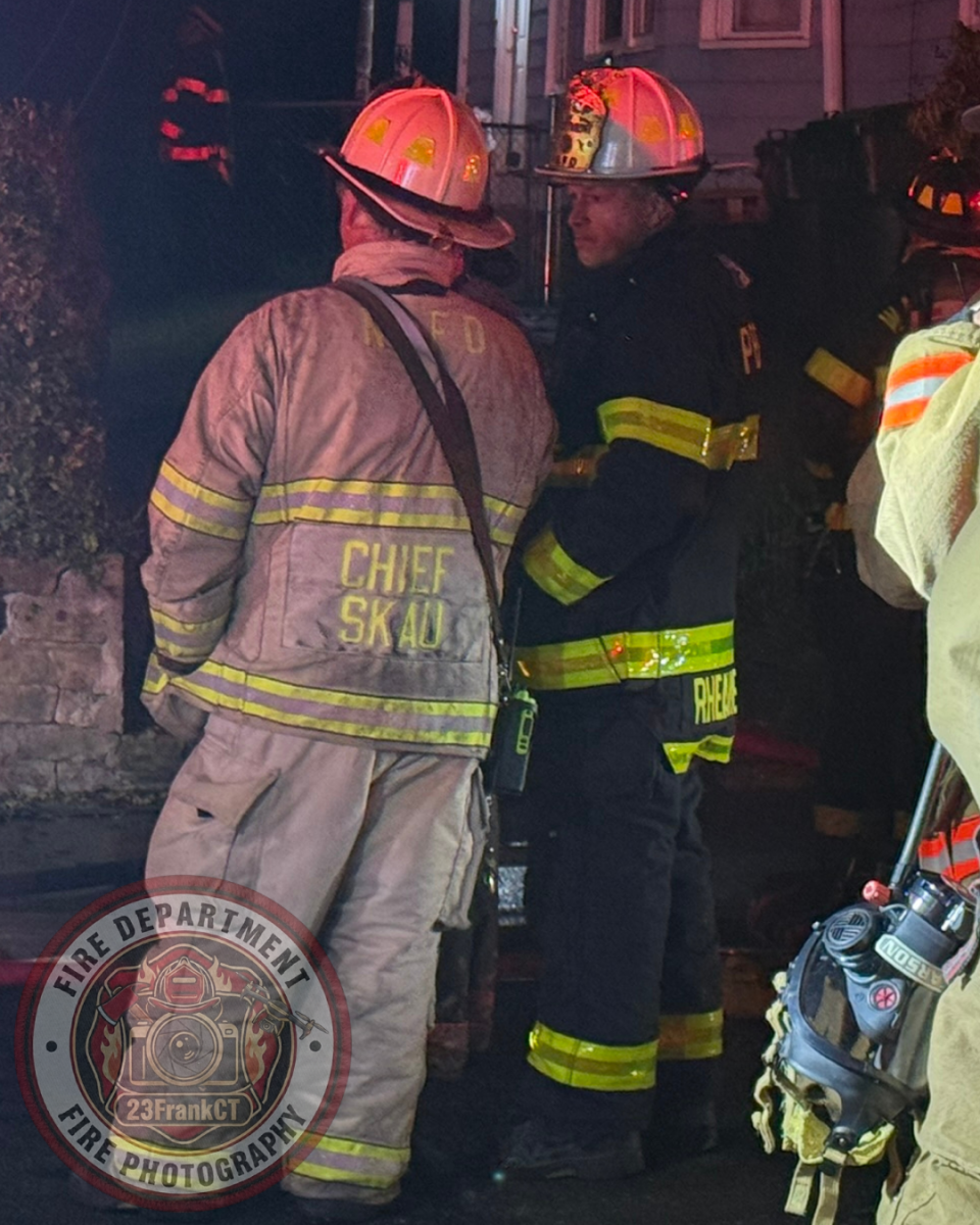 NEW LONDON, Conn. (July 15, 2026) — 23FrankCT was on scene as the New London Fire Department responded to a reported structure fire on Colman Street at approximately 10:27 p.m. Arriving crews encountered heavy fire conditions and quickly initiated an aggressive fire attack.
Due to the volume of fire, a second alarm was transmitted, bringing additional personnel to the scene, including off-duty New London firefighters and several mutual aid departments.
Firefighters successfully contained the fire to the primary structure, preventing the flames from extending to neighboring buildings despite significant damage to the home.
Two occupants were transported to a local hospital with minor injuries. Four residents were displaced as a result of the fire.
No firefighters were injured during suppression operations.
The cause of the fire remains under investigation by the New London Fire Investigation Team. NEW LONDON, Conn. (July 15, 2026) — 23FrankCT was on scene as the New London Fire Department responded to a reported structure fire on Colman Street at approximately 10:27 p.m. Arriving crews encountered heavy fire conditions and quickly initiated an aggressive fire attack.
Due to the volume of fire, a second alarm was transmitted, bringing additional personnel to the scene, including off-duty New London firefighters and several mutual aid departments.
Firefighters successfully contained the fire to the primary structure, preventing the flames from extending to neighboring buildings despite significant damage to the home.
Two occupants were transported to a local hospital with minor injuries. Four residents were displaced as a result of the fire.
No firefighters were injured during suppression operations.
The cause of the fire remains under investigation by the New London Fire Investigation Team.