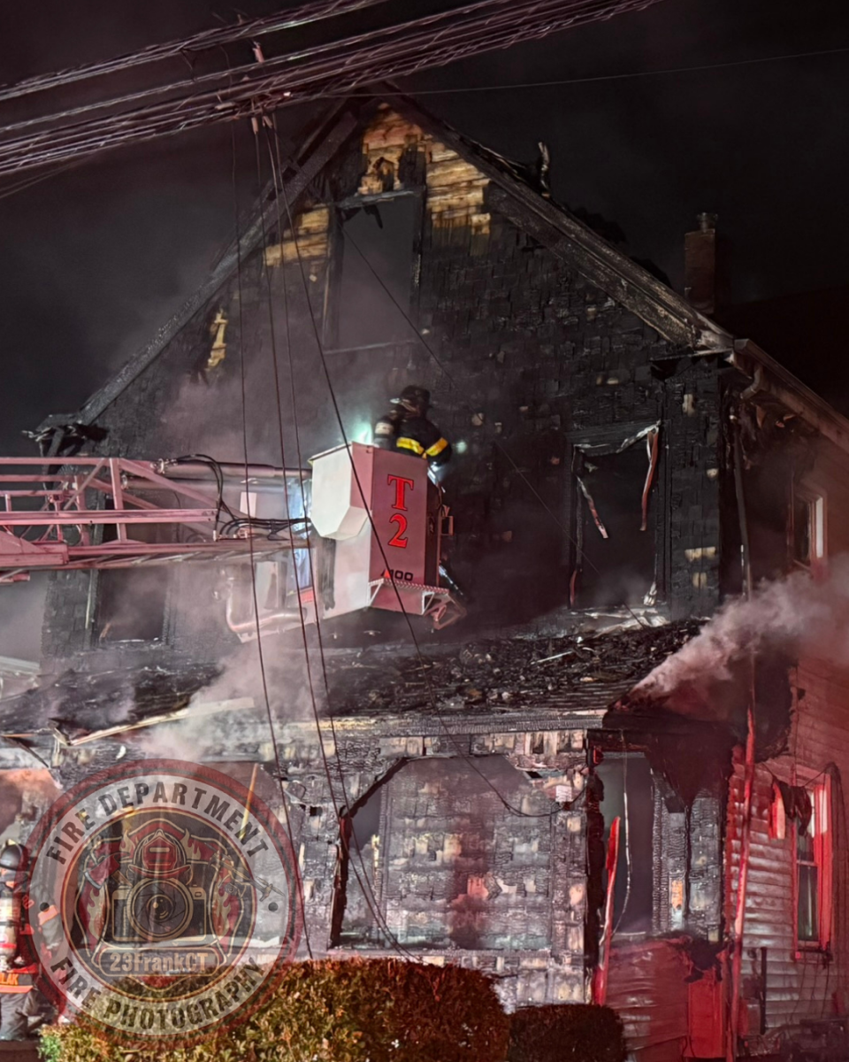 NEW LONDON, Conn. (July 15, 2026) — 23FrankCT was on scene as the New London Fire Department responded to a reported structure fire on Colman Street at approximately 10:27 p.m. Arriving crews encountered heavy fire conditions and quickly initiated an aggressive fire attack.
Due to the volume of fire, a second alarm was transmitted, bringing additional personnel to the scene, including off-duty New London firefighters and several mutual aid departments.
Firefighters successfully contained the fire to the primary structure, preventing the flames from extending to neighboring buildings despite significant damage to the home.
Two occupants were transported to a local hospital with minor injuries. Four residents were displaced as a result of the fire.
No firefighters were injured during suppression operations.
The cause of the fire remains under investigation by the New London Fire Investigation Team. NEW LONDON, Conn. (July 15, 2026) — 23FrankCT was on scene as the New London Fire Department responded to a reported structure fire on Colman Street at approximately 10:27 p.m. Arriving crews encountered heavy fire conditions and quickly initiated an aggressive fire attack.
Due to the volume of fire, a second alarm was transmitted, bringing additional personnel to the scene, including off-duty New London firefighters and several mutual aid departments.
Firefighters successfully contained the fire to the primary structure, preventing the flames from extending to neighboring buildings despite significant damage to the home.
Two occupants were transported to a local hospital with minor injuries. Four residents were displaced as a result of the fire.
No firefighters were injured during suppression operations.
The cause of the fire remains under investigation by the New London Fire Investigation Team.