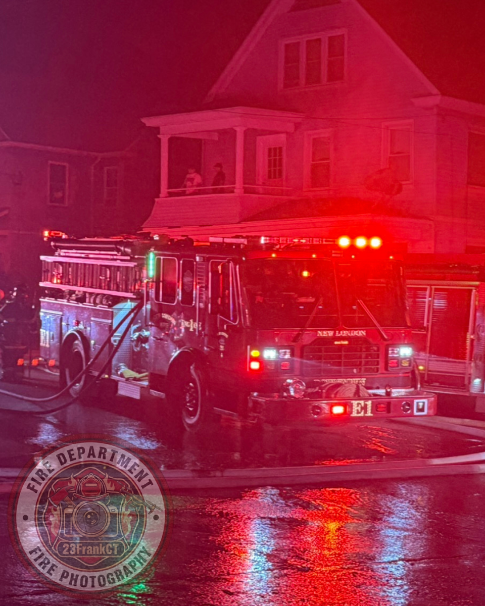 NEW LONDON, Conn. (July 15, 2026) — 23FrankCT was on scene as the New London Fire Department responded to a reported structure fire on Colman Street at approximately 10:27 p.m. Arriving crews encountered heavy fire conditions and quickly initiated an aggressive fire attack.
Due to the volume of fire, a second alarm was transmitted, bringing additional personnel to the scene, including off-duty New London firefighters and several mutual aid departments.
Firefighters successfully contained the fire to the primary structure, preventing the flames from extending to neighboring buildings despite significant damage to the home.
Two occupants were transported to a local hospital with minor injuries. Four residents were displaced as a result of the fire.
No firefighters were injured during suppression operations.
The cause of the fire remains under investigation by the New London Fire Investigation Team. NEW LONDON, Conn. (July 15, 2026) — 23FrankCT was on scene as the New London Fire Department responded to a reported structure fire on Colman Street at approximately 10:27 p.m. Arriving crews encountered heavy fire conditions and quickly initiated an aggressive fire attack.
Due to the volume of fire, a second alarm was transmitted, bringing additional personnel to the scene, including off-duty New London firefighters and several mutual aid departments.
Firefighters successfully contained the fire to the primary structure, preventing the flames from extending to neighboring buildings despite significant damage to the home.
Two occupants were transported to a local hospital with minor injuries. Four residents were displaced as a result of the fire.
No firefighters were injured during suppression operations.
The cause of the fire remains under investigation by the New London Fire Investigation Team.