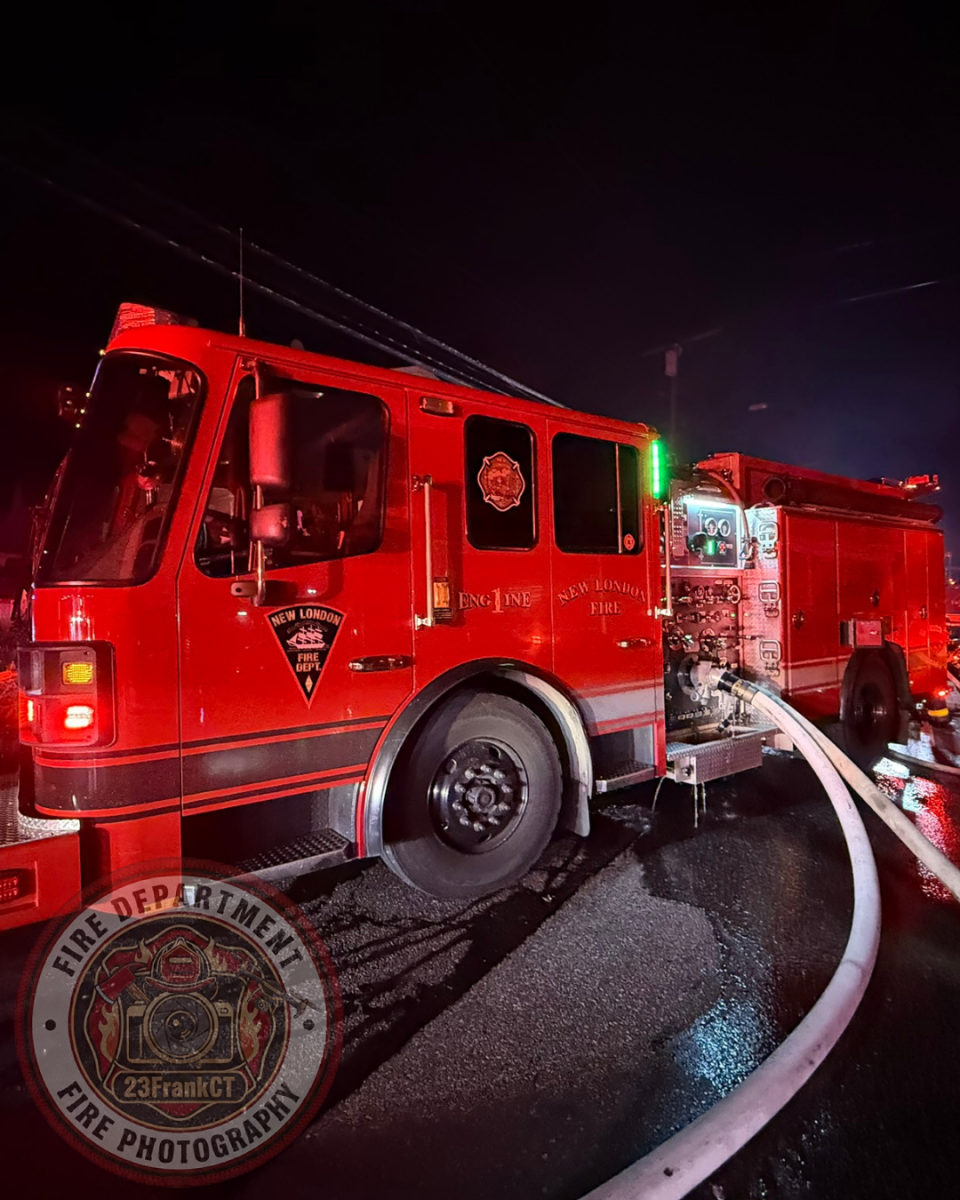 NEW LONDON, Conn. (July 15, 2026) — 23FrankCT was on scene as the New London Fire Department responded to a reported structure fire on Colman Street at approximately 10:27 p.m. Arriving crews encountered heavy fire conditions and quickly initiated an aggressive fire attack.
Due to the volume of fire, a second alarm was transmitted, bringing additional personnel to the scene, including off-duty New London firefighters and several mutual aid departments.
Firefighters successfully contained the fire to the primary structure, preventing the flames from extending to neighboring buildings despite significant damage to the home.
Two occupants were transported to a local hospital with minor injuries. Four residents were displaced as a result of the fire.
No firefighters were injured during suppression operations.
The cause of the fire remains under investigation by the New London Fire Investigation Team. NEW LONDON, Conn. (July 15, 2026) — 23FrankCT was on scene as the New London Fire Department responded to a reported structure fire on Colman Street at approximately 10:27 p.m. Arriving crews encountered heavy fire conditions and quickly initiated an aggressive fire attack.
Due to the volume of fire, a second alarm was transmitted, bringing additional personnel to the scene, including off-duty New London firefighters and several mutual aid departments.
Firefighters successfully contained the fire to the primary structure, preventing the flames from extending to neighboring buildings despite significant damage to the home.
Two occupants were transported to a local hospital with minor injuries. Four residents were displaced as a result of the fire.
No firefighters were injured during suppression operations.
The cause of the fire remains under investigation by the New London Fire Investigation Team.
