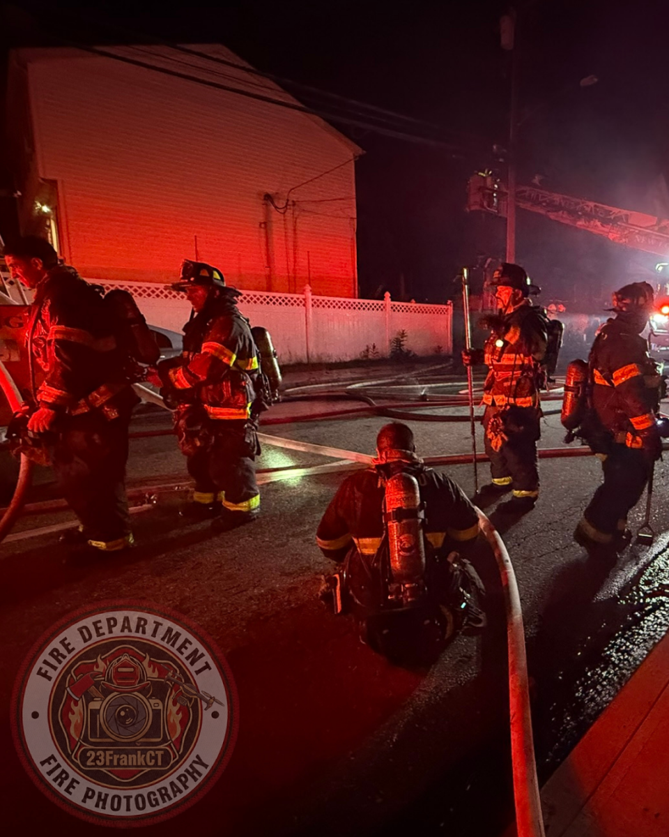 NEW LONDON, Conn. (July 15, 2026) — 23FrankCT was on scene as the New London Fire Department responded to a reported structure fire on Colman Street at approximately 10:27 p.m. Arriving crews encountered heavy fire conditions and quickly initiated an aggressive fire attack.
Due to the volume of fire, a second alarm was transmitted, bringing additional personnel to the scene, including off-duty New London firefighters and several mutual aid departments.
Firefighters successfully contained the fire to the primary structure, preventing the flames from extending to neighboring buildings despite significant damage to the home.
Two occupants were transported to a local hospital with minor injuries. Four residents were displaced as a result of the fire.
No firefighters were injured during suppression operations.
The cause of the fire remains under investigation by the New London Fire Investigation Team. NEW LONDON, Conn. (July 15, 2026) — 23FrankCT was on scene as the New London Fire Department responded to a reported structure fire on Colman Street at approximately 10:27 p.m. Arriving crews encountered heavy fire conditions and quickly initiated an aggressive fire attack.
Due to the volume of fire, a second alarm was transmitted, bringing additional personnel to the scene, including off-duty New London firefighters and several mutual aid departments.
Firefighters successfully contained the fire to the primary structure, preventing the flames from extending to neighboring buildings despite significant damage to the home.
Two occupants were transported to a local hospital with minor injuries. Four residents were displaced as a result of the fire.
No firefighters were injured during suppression operations.
The cause of the fire remains under investigation by the New London Fire Investigation Team.