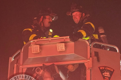 NEW LONDON, Conn. (July 15, 2026) — 23FrankCT was on scene as the New London Fire Department responded to a reported structure fire on Colman Street at approximately 10:27 p.m. Arriving crews encountered heavy fire conditions and quickly initiated an aggressive fire attack.
Due to the volume of fire, a second alarm was transmitted, bringing additional personnel to the scene, including off-duty New London firefighters and several mutual aid departments.
Firefighters successfully contained the fire to the primary structure, preventing the flames from extending to neighboring buildings despite significant damage to the home.
Two occupants were transported to a local hospital with minor injuries. Four residents were displaced as a result of the fire.
No firefighters were injured during suppression operations.
The cause of the fire remains under investigation by the New London Fire Investigation Team.