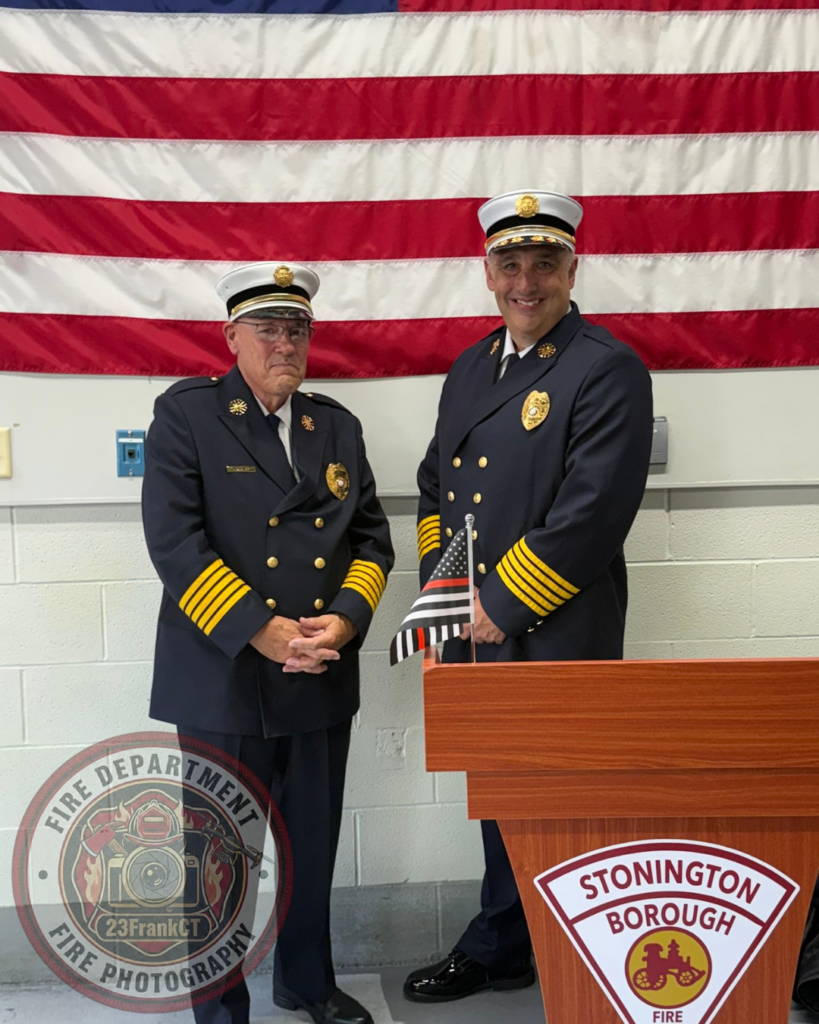 STONINGTON, Conn. (July 1, 2026) — 23Frank was on location to cover the swearing-in ceremony of Chief Martin as the new chief of the Stonington Borough Fire Department. The event marked a significant moment for the department, with community members, local officials, and fellow firefighters gathering to recognize the leadership transition.